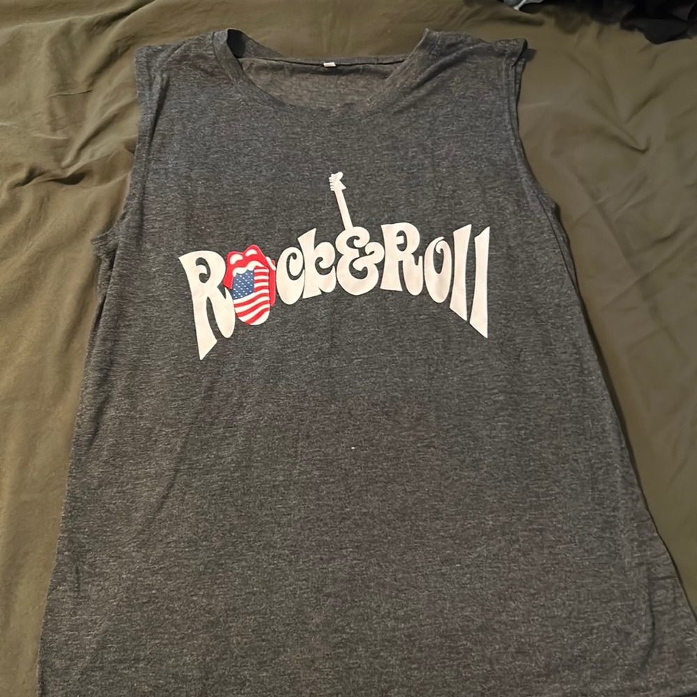 Heather Gray Graphic Tank Top